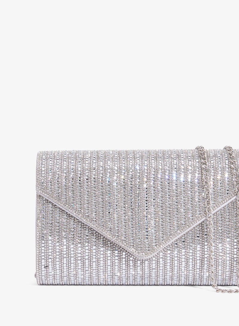 جلاموروس حقيبة يد نسائية بسحاب مرصعة بالكريستال - Image 3